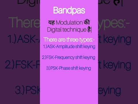 ASK,FSK,PSK | what is bandpas | ask,psk aur FSK kya hota hai