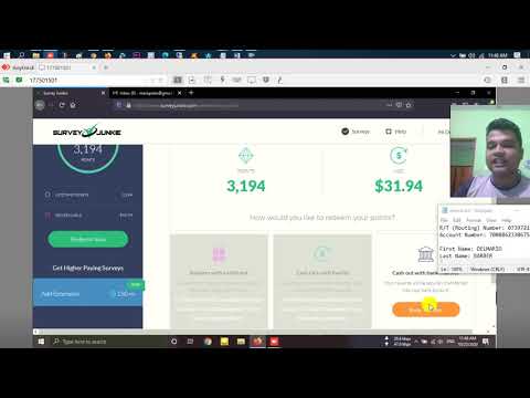 First Time Bank Set up and withdraw in Survey junkie | সার্ভে জাংকিতে প্রথমবার ব্যাংক সেটআপ, ওয়িথড্র
