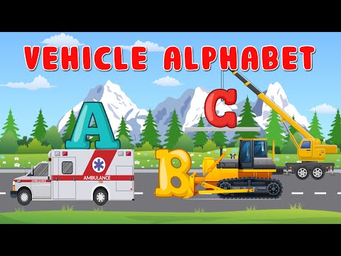 🔤🚗 Vehicle Alphabet for Kids | Learn A to Z Cars, Trucks & More! 🚜🚒