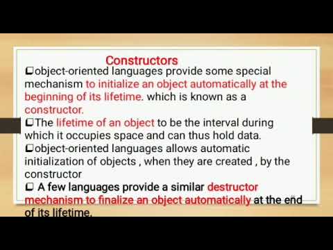 constructors and destructors