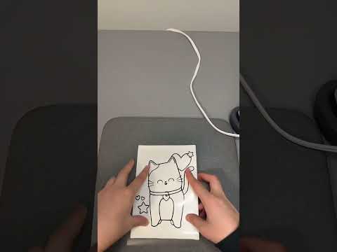 Children's Coloring Canvas Made With Heat Transfer Vinyl and Cricut