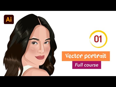 Vector Eyes and eyebrows - How to draw vector portrait illustration in adobe illustrator