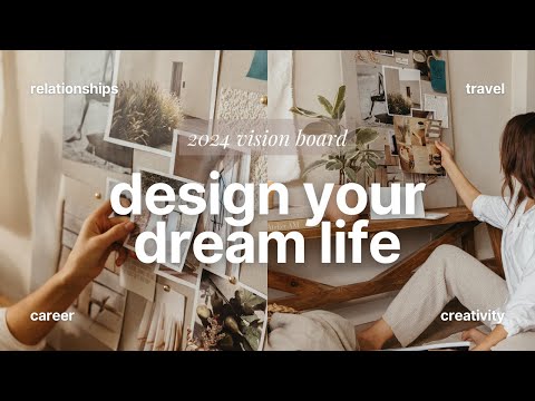Create Your 2024 Vision Board With Me // set goals + make your dream life a reality this year