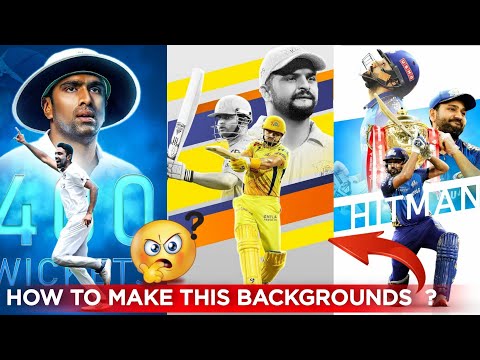 How to make Backgrounds like karanvanjara ll How make background for cricket poster - UC Edits