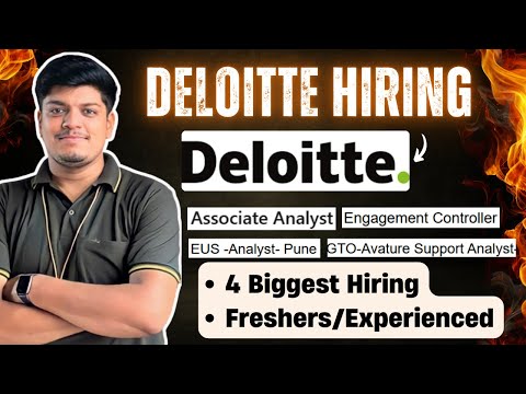 🔥Deloitte Biggest Off-Campus Drive | Deloitte 4 New Hiring | Off Campus Drive 2025, 2024-2021 BATCH