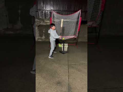置きティー　ポイント近くても打てるように‼️#baseball