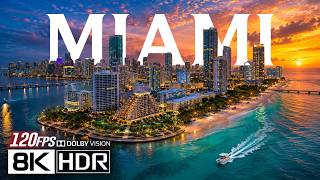MIAMI Cinematic Video in 8K HDR 120fps - Stunning City Skyline (4K 8K Video Ultra HD TV)