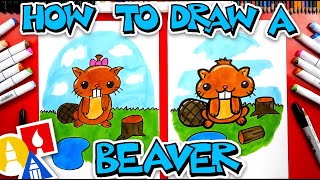 How To Draw Funny Cartoon Beaver