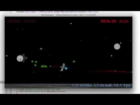 BONKKERS  iPhone game in progress using sprite kit - more sprites on screen
