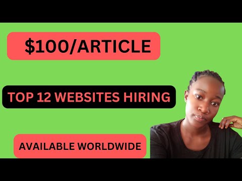 How To Make $100 Writing Articles Online. Work From Home