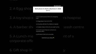 “Smart locations create profitable businesses”…….