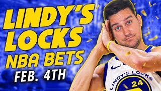 NBA Picks for EVERY Game Wednesday 2/4 | Best NBA Bets & Predictions | Lindy's Leans Likes & Locks