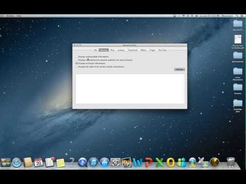 MAC OS X Network Utility I
