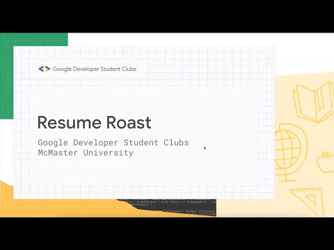 GDSC McMasterU Resume Roast November 2022