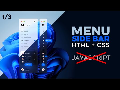 Menu de Navegação HTML + CSS | Toggle, Dark, Clean, Blur e Animações SEM Javascript #Parte1