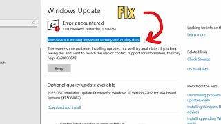 Fix “Missing Important Security and Quality Fixes” Error in Windows 10/11