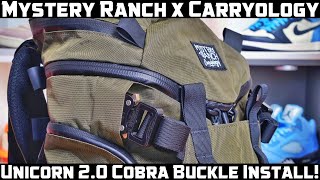 Mystery Ranch x Carryology Unicorn 2.0 COBRA BUCKLE INSTALL! + BEST way to STORE the BEAVER TAIL!