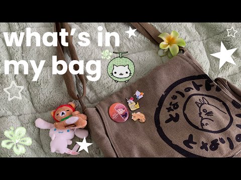 what’s in my bag 💼🍈 - daily essentials + more // collab with @nikkisauraa