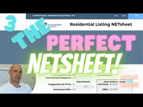 3 of 3: Creating the PERFECT Net Sheet for your Listing Client
