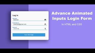 Advanced Animated Inputs Login Forn In html and CSS | CreativeCloud Academy