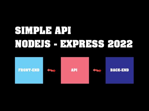 How to create simple API NodeJS - Express 2022