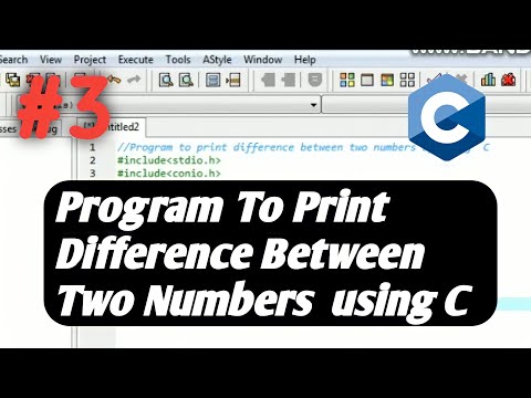 Program To Print Difference Between Two Numbers in C tutorial programming