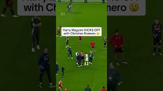 Harry Maguire & Christian Romero had to be seperated following Tottenham's victory over Man United