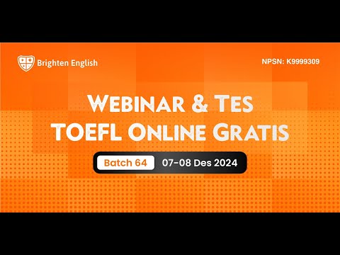 Webinar of Online TOEFL Test