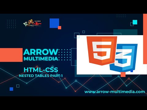 HTML Nested Tables Tutorial for Beginners | Part 1 | Learn Web Design with Arrow Multimedia