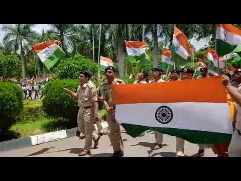Har ghar Tiranga slogan rally at CRPF campus RANGAREDDY