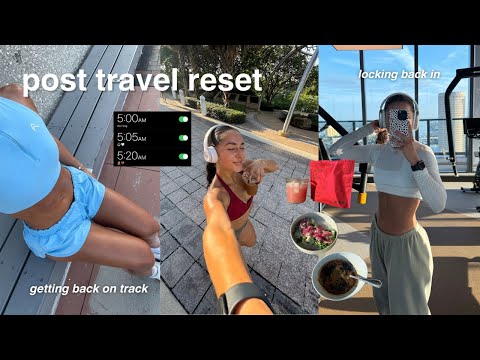 GETTING BACK ON TRACK 🌱 | post travel reset, healthy food shop, 5am mornings, & building consistency