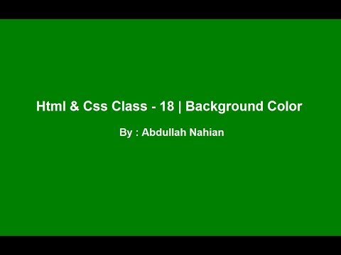 CSS Tutorial for Beginners in Bangla - Class 3 | Background Color