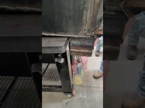 Juicer with back brace. Final test before welding  on back brace for juicer.