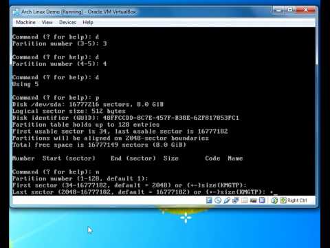 Linux Tutorial: Arch Linux Installation Part 1