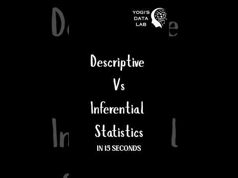 Descriptive vs Inferential Stats Explained ✅ #statistics #datascience #shorts
