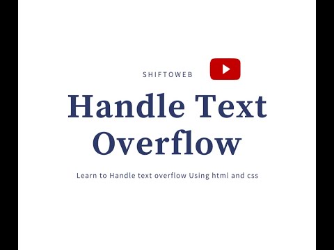Learn to handle text overflow in html division using css