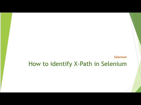 X-Path identification in Selenium