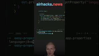 Easy Properties Loading #java #shorts #coding #airhacks