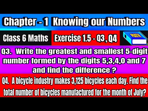 Class 6 Maths Ex 1.5 Q3 & Q4 | Greatest & Smallest 5-digit Numbers | NCERT Chapter 1 in Telugu 