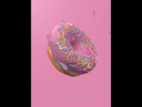 Delicious Donut Animation in Blender | Watch This Mouth-Watering Short! #shorts