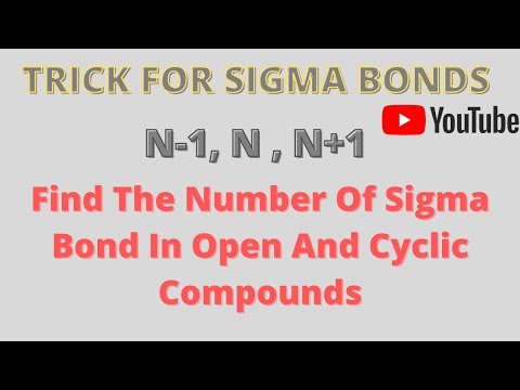 How To Find The Number Of Sigma Bond | organic chemistry|