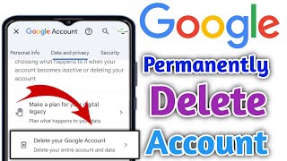 Google Account Delete Permanently / How To Delete Google Account Permanently / Delete Your Google Id