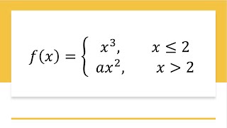 Find constant a to make the function continuous | Continuity problem - Limits Ep. 10