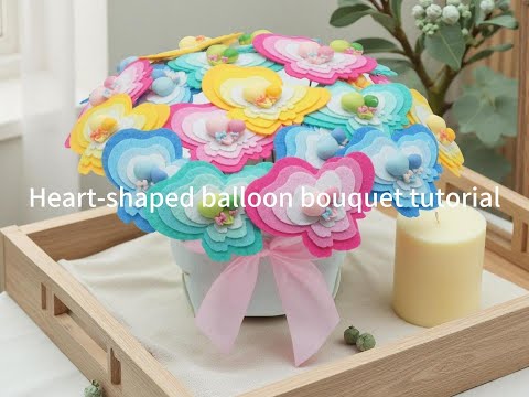 Heart Balloon Bouquet Tutorial