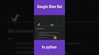 Google Dino bot in 20 lines of code | Automate Google Dino with python | Olympic Edition | #shorts