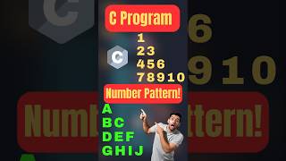 Floyd’s Triangle in C | Pattern Printing Program for Beginners in C🚀 #shorts #cprogramming #ytshorts