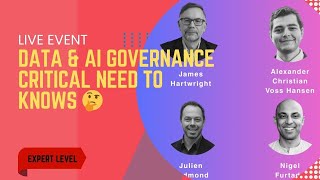 Data & AI Governance Critical Need to Knows - Sydney, September 2025
