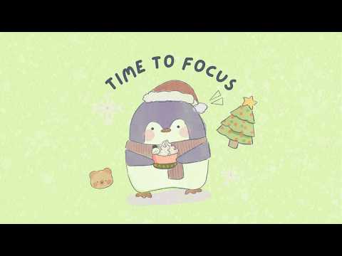 Christmas Pomodoro 🎄 40/10 Study Sessions | Cozy Penguin, Christmas Jazz & Focus Music