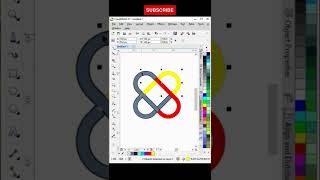 Multicolor logo design in CorelDraw tutorial #coreldraw #shorts