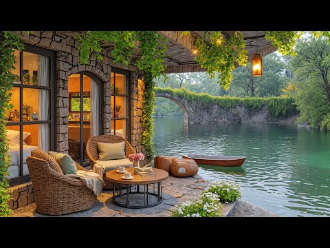 Tranquill Jazz & Lakeside Vibes | Cozy Spring Melodies & Living Room for Stress Relief & Relaxation